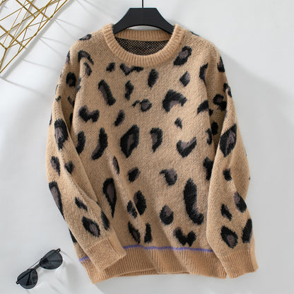 MAËLYS - PULL IMPRIMÉ LÉOPARD
