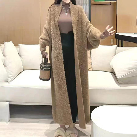 Manteau Long Épais et Allongé de Haute Qualité