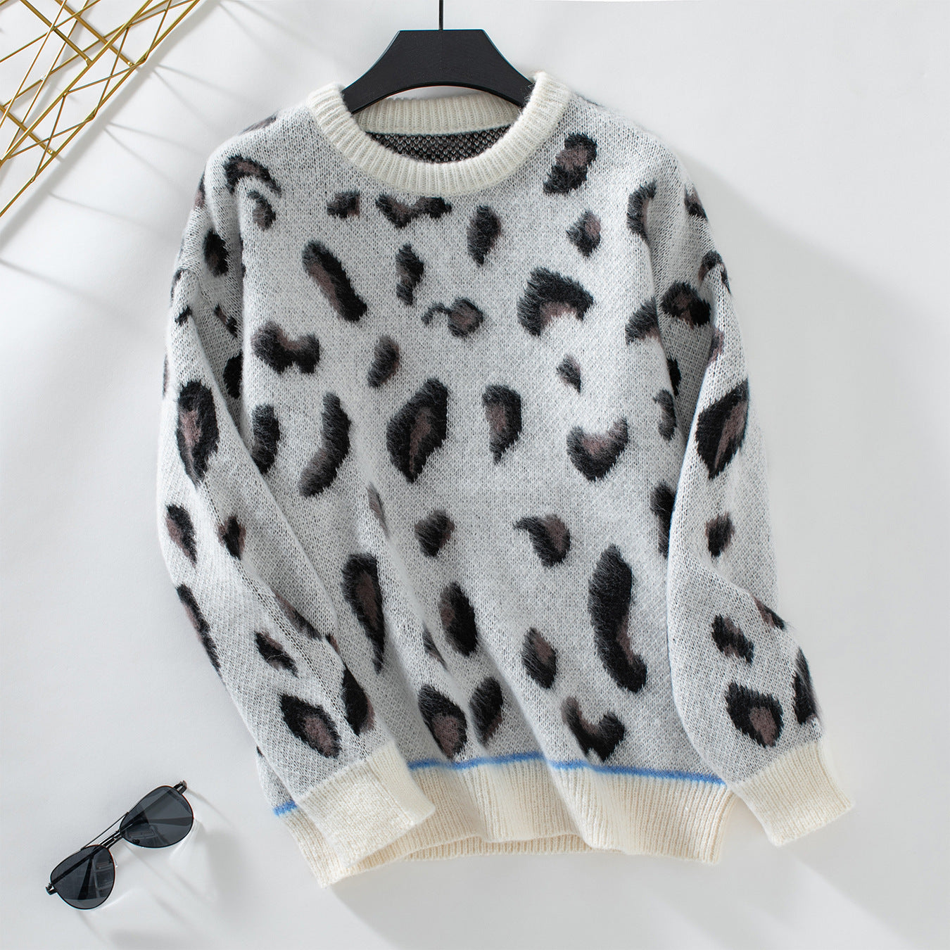 MAËLYS - PULL IMPRIMÉ LÉOPARD