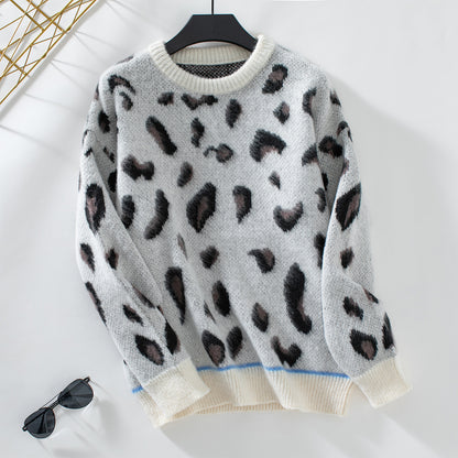 MAËLYS - PULL IMPRIMÉ LÉOPARD